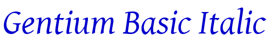 Gentium Basic Italic フォント